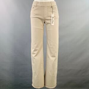 FLOG Size 26 Amanda Beige Cotton Blend Twill Straight Casual Pants